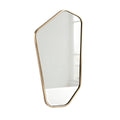Modern Geometric Wall Mirror with Sleek Gold Frame